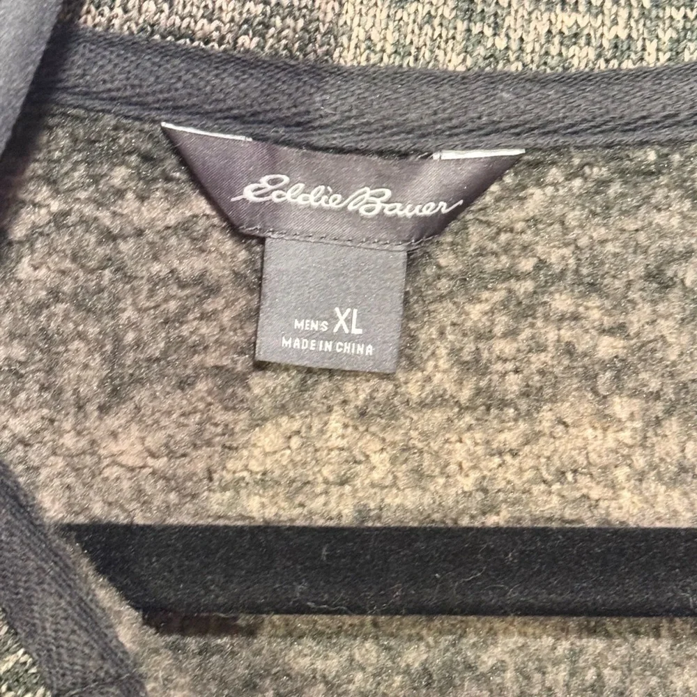 Eddie Bauer Mens XL Striped Fleece Pullover - Picture 5 of 10